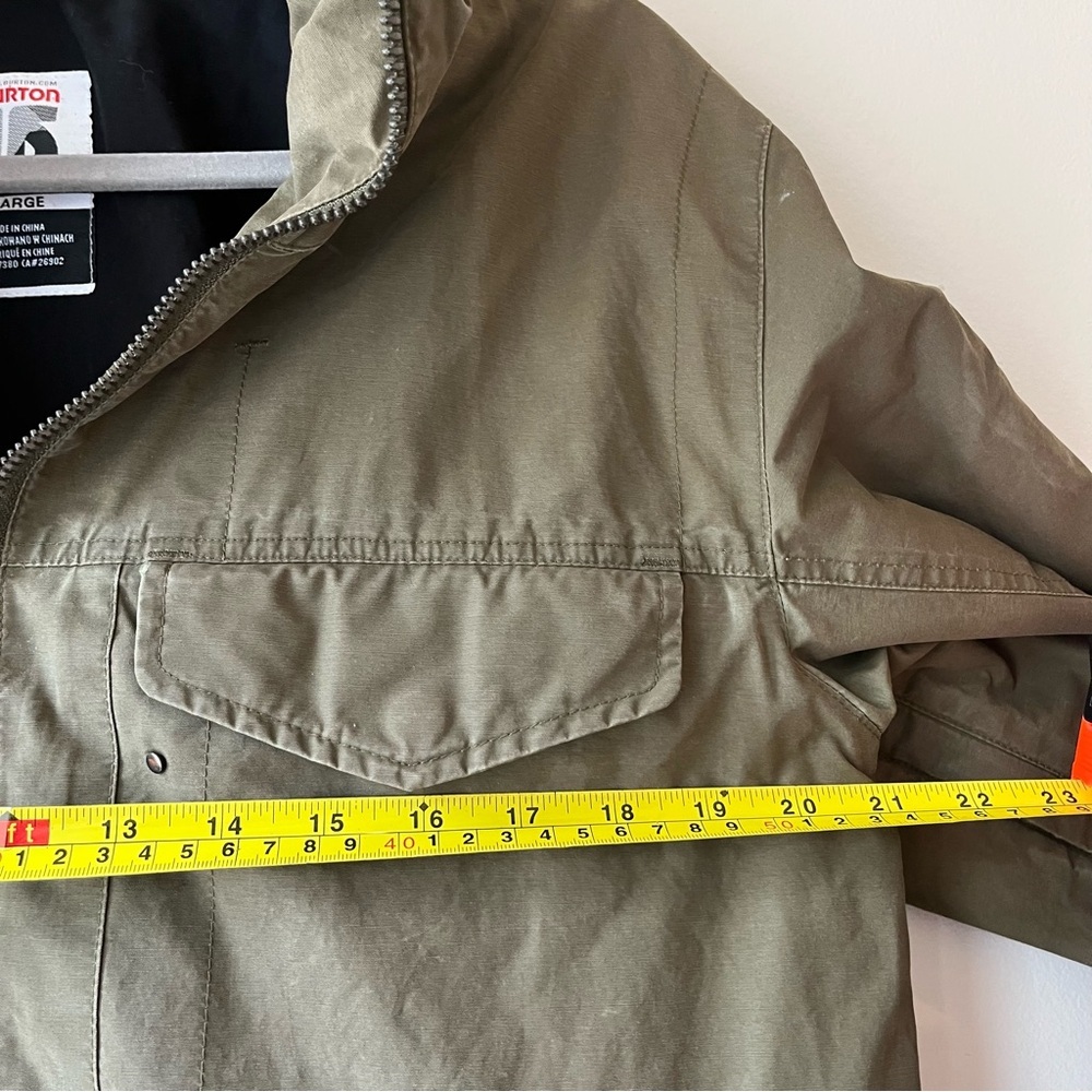 Burton Snowboards Men’s Olive Green Zip Jacket Size Large – Repair Project - Picture 11 of 13